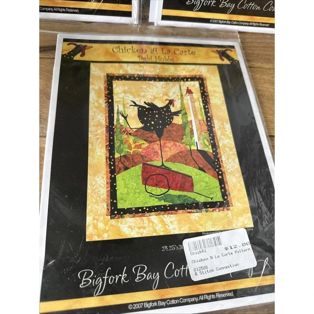 Bigfork Bay Debi Hubbs Chicken Set Of 3 Quilt Patterns - All New Never Used